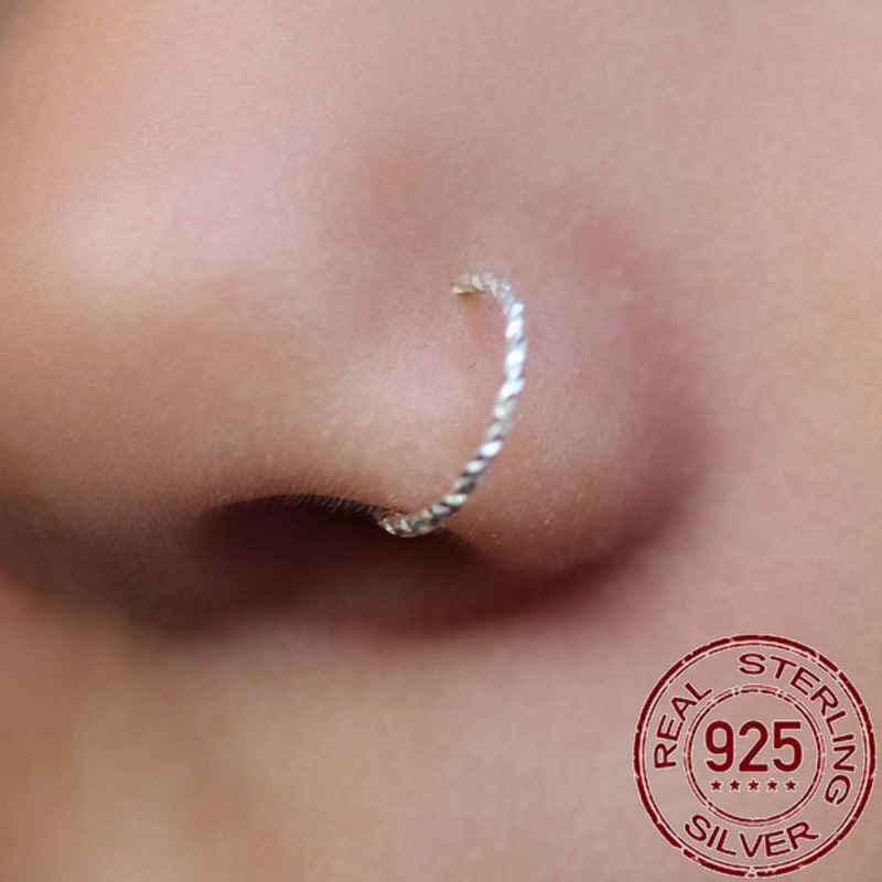 India Nose ring hoop 925 sterling silver thin nose piercing for women men twist zircon cartilage tragus helix earring 220716
India Nose ring hoop 925 sterling silver thin nose piercing for women men twist zircon cartilage tragus helix earring 220716