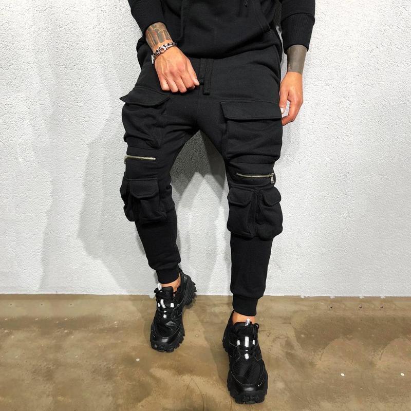 Men Pants Hip Hop Black Cargo Joggers Sweatpants Overalls Solid Color Streetwear Harem Elastic Waist Trousers, White
Men Pants Hip Hop Black Cargo Joggers Sweatpants Overalls Solid Color Streetwear Harem Elastic Waist Trousers, White