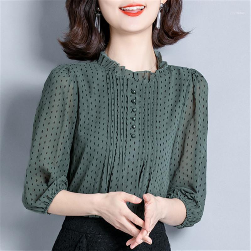 Women's Blouses & Shirts TingYiLi Elegant Ruffle Neck Polka Dot Chiffon Women Spring Summer Front Pleated Long Sleeve Tops Office Ladies, Pink-long sleeve
Women's Blouses & Shirts TingYiLi Elegant Ruffle Neck Polka Dot Chiffon Women Spring Summer Front Pleated Long Sleeve Tops Office Ladies, Pink-long sleeve
