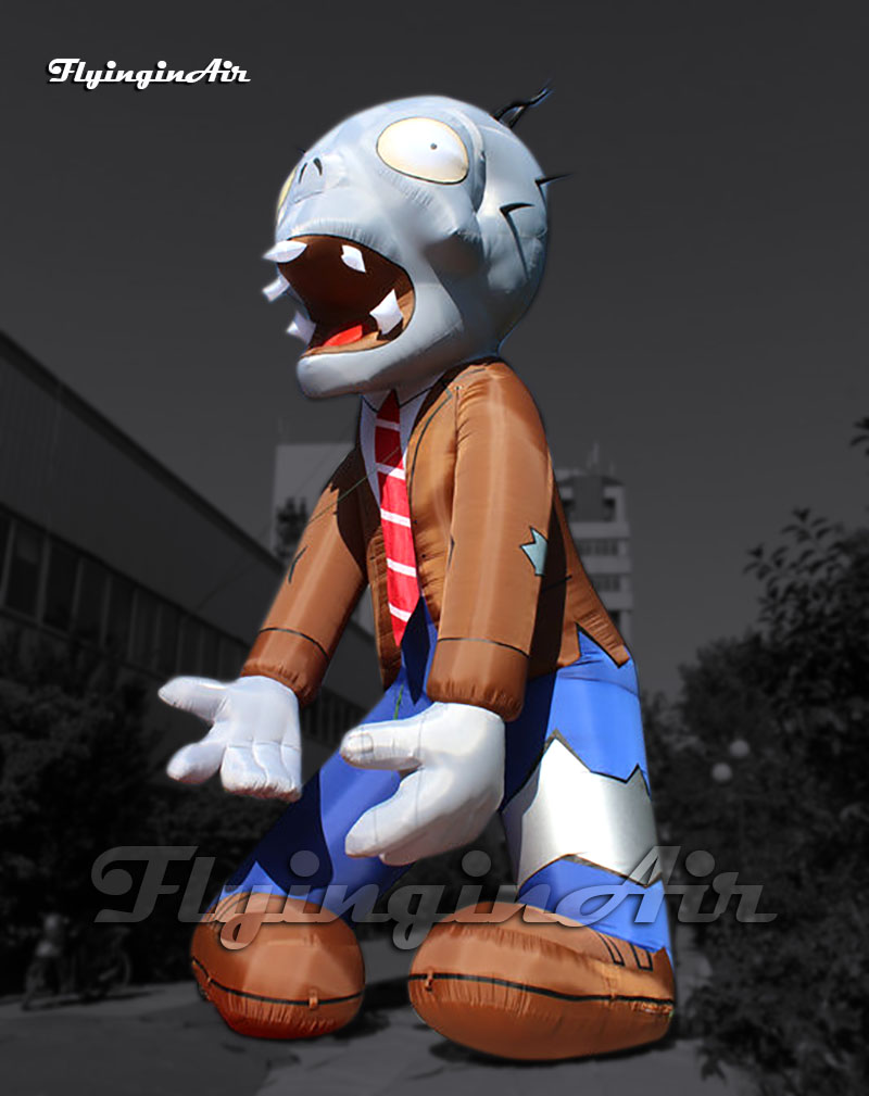 Giant Inflatable Zombie Halloween Cartoon Character PVZ Villain 6m Air Blow Up Plants vs Zombies Figure For Outdoor Event