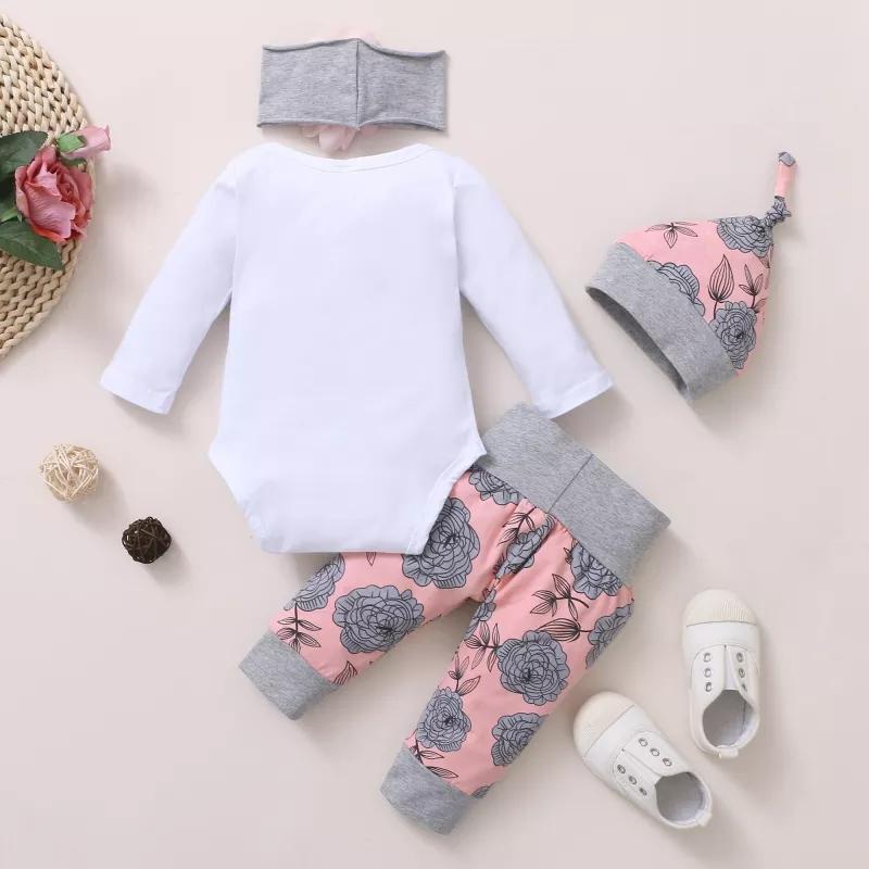 Clothing Sets Hibobi 4Pcs Baby Girl Clothes Set Born Kids Childern Toddler Outfits Infant