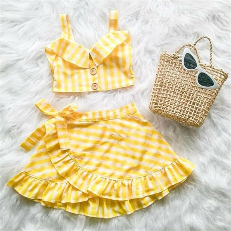 Summer Clothing Toddler Kid Baby Girl Plaid Clothes Vest Crop Top Off Shoulder Shirt Irregular Skirt 2Pcs Outfit Set 220616, Red
Summer Clothing Toddler Kid Baby Girl Plaid Clothes Vest Crop Top Off Shoulder Shirt Irregular Skirt 2Pcs Outfit Set 220616, Red