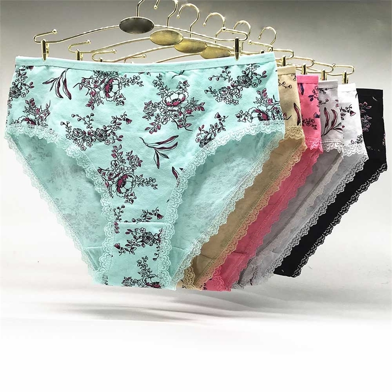 CURRAD 6pieces/lot Cotton panties women underwear plus size briefs high waiste underpant female panty for woman XXL XXXL XXXXL 220512