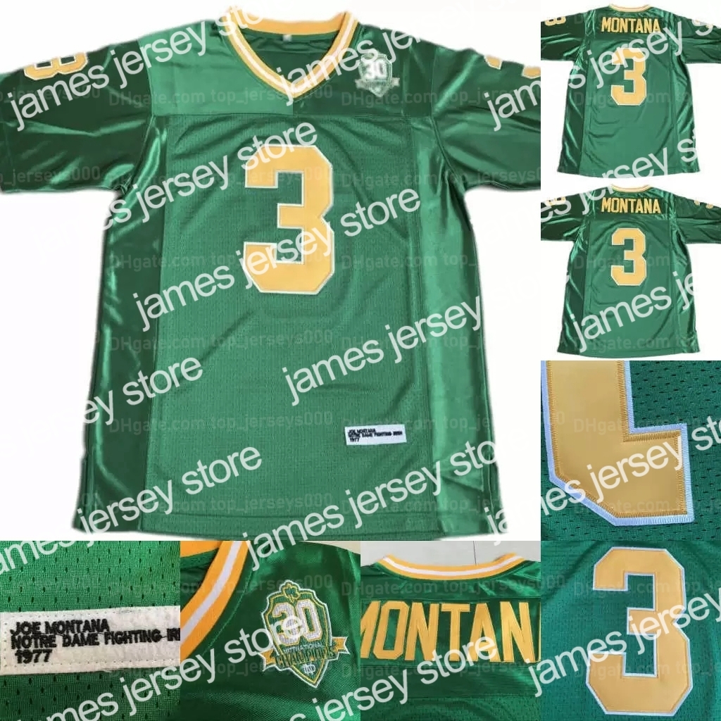 James Men's 3 Joe Montana 1977 NCAA College Football Jersey Notre Dame Fighting Irish Jerseys Stitched Green S-XXXL Top Quality
James Men's 3 Joe Montana 1977 NCAA College Football Jersey Notre Dame Fighting Irish Jerseys Stitched Green S-XXXL Top Quality