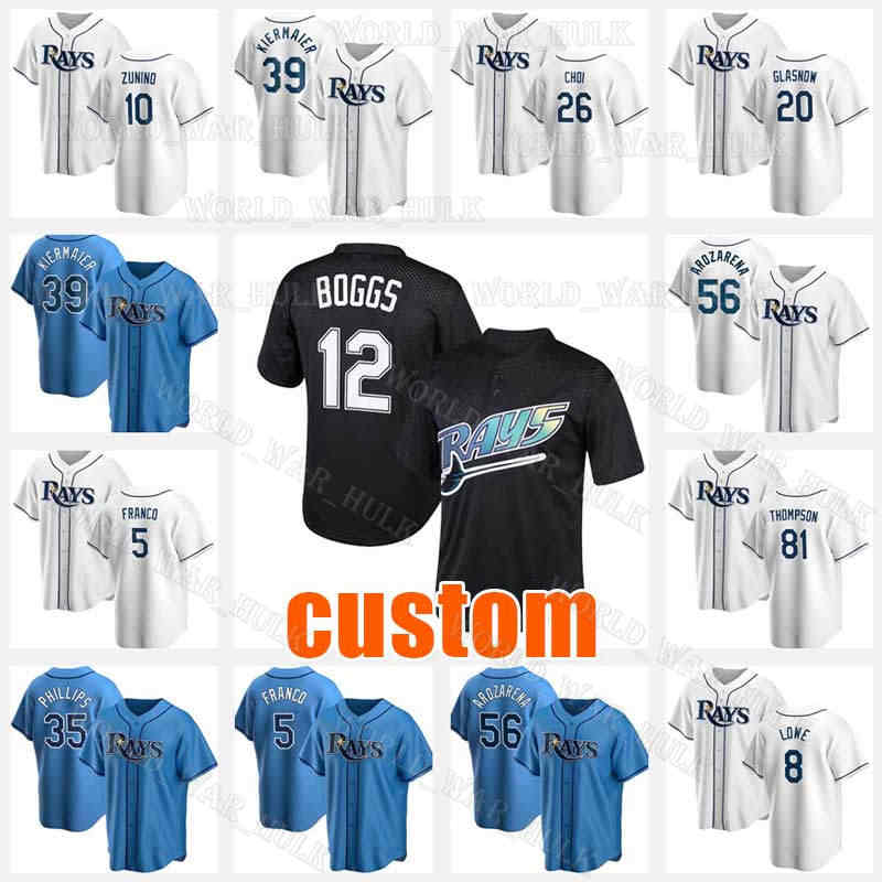 12 Wade Boggs Baseball Jersey 39 Kevin Kiermaier 5 Wander Franco Tampa Bay 8 Brandon Lowe 56 Randy Arozarena 10 Mike Zunino Rays 81 Ryan Thompson 20 Tyler Glasnow Mens, Men custom cool base(g m)
12 Wade Boggs Baseball Jersey 39 Kevin Kiermaier 5 Wander Franco Tampa Bay 8 Brandon Lowe 56 Randy Arozarena 10 Mike Zunino Rays 81 Ryan Thompson 20 Tyler Glasnow Mens, Men custom cool base(g m)