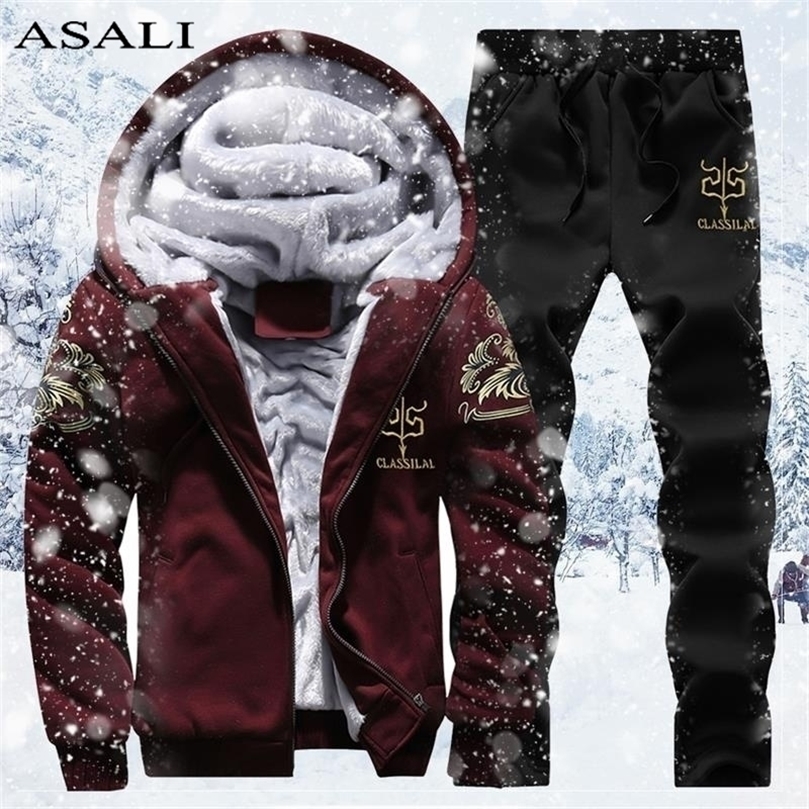 Winter Men's Set Fleece Hoodie Pant Thick Warm Tracksuit Sportswear Hooded Track Suits Male Sweatsuit For Man Tracksuit M-4XL 201128, D76 grey
Winter Men's Set Fleece Hoodie Pant Thick Warm Tracksuit Sportswear Hooded Track Suits Male Sweatsuit For Man Tracksuit M-4XL 201128, D76 grey