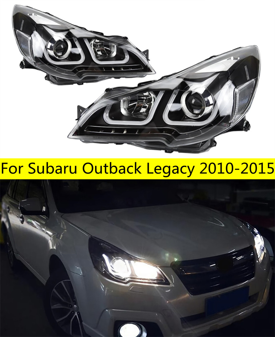 High Beam Headlights For Subaru Outback Legacy 2010-20 15 LED Daytime Headlight Fog Light Turn Signal Front Lamp