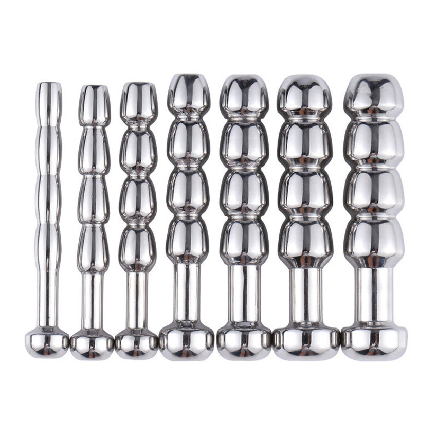 Dilatation Massager Urethral Matel Catheters Anal Beads for Male Sex Toy Butt Plug 5/6/7/8/9/10/11mm Penis Stimulation Horse Eye Stick OHH4
