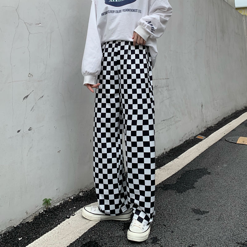 Spring Autumn Goth Pant Wide Leg Streetwear High Waist Oversized Trousers Womans Straight Couple Clothes Punk 220325