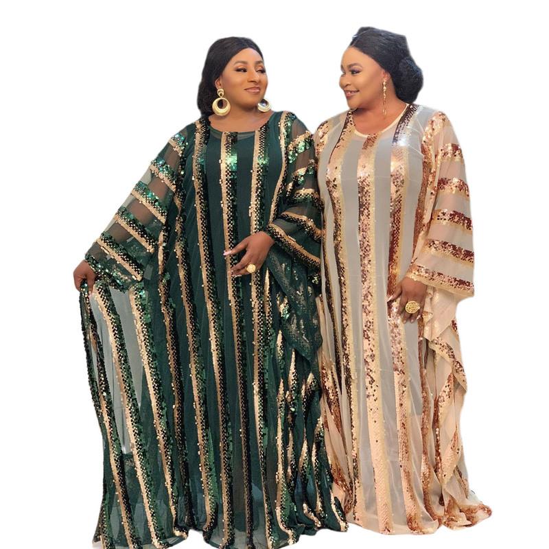 Ethnic Clothing African Dresses For Women Dashiki Diamond Beads Clothes Abaya Dubai Muslim Dress Robe Africa