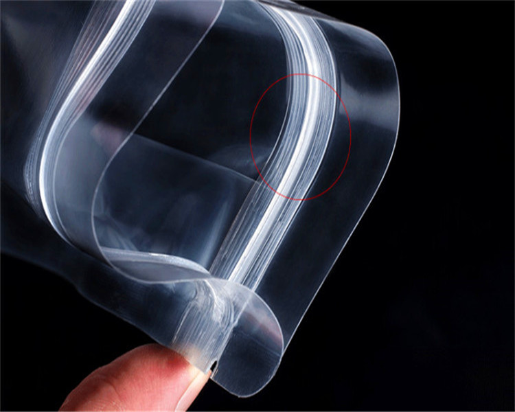 100pcs 3D Clear Stand up Packaging Bag Thick Barrier Meat Chicken Sausage Snack Rice Cereals Wedding Party Gifts Display Heat Sealing Storage Pouches