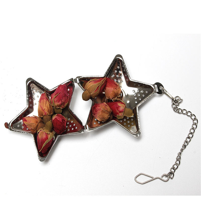 Stainless Steel Ball Infuser Strainer Tools Loose Leaf Tea Filters Seasoning Spices Diffuser Star Shaped Kdjk2204 0723