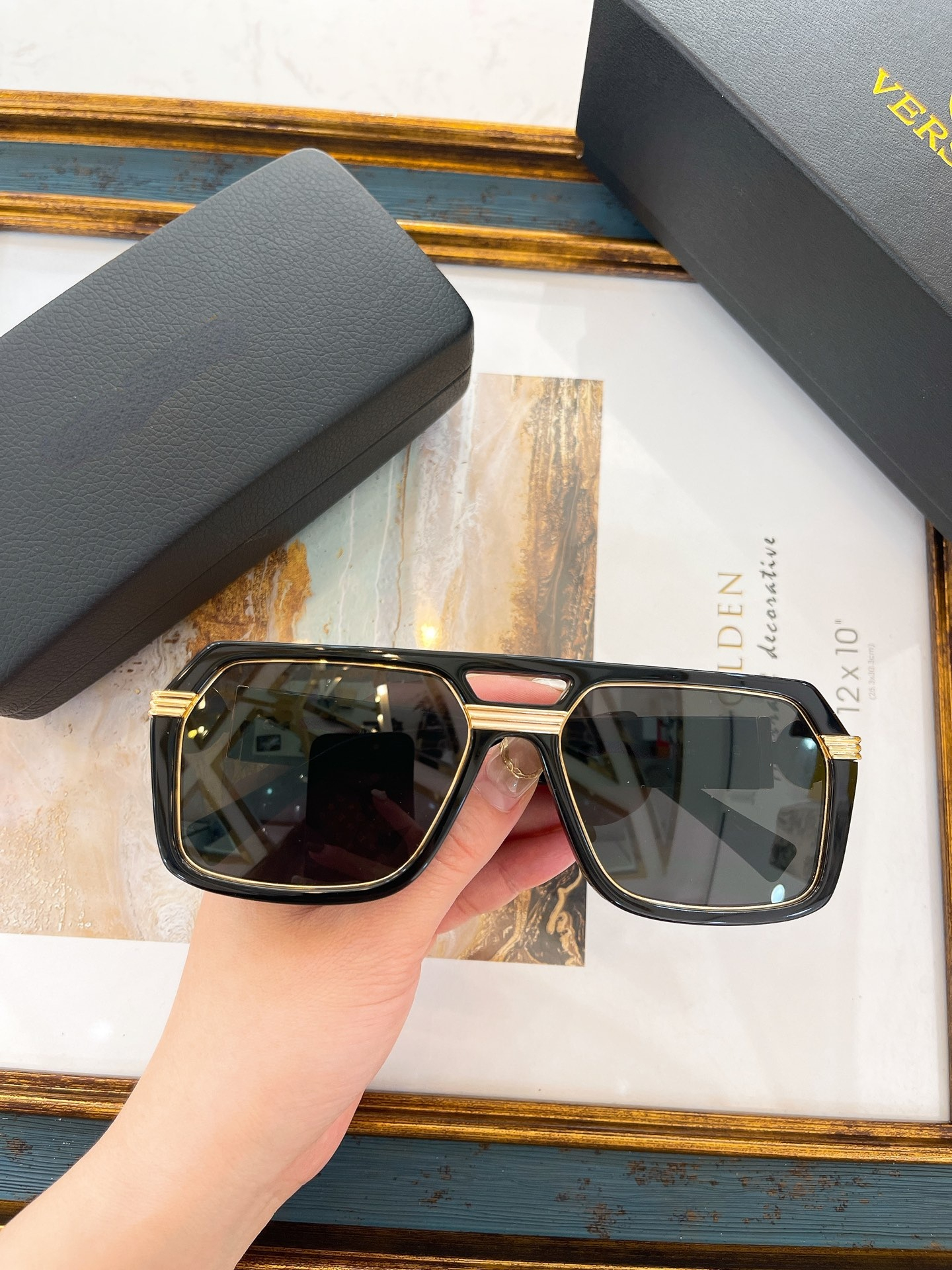 22 personalized head European and American style ins mirror square double beam sunglasses ve4399
22 personalized head European and American style ins mirror square double beam sunglasses ve4399