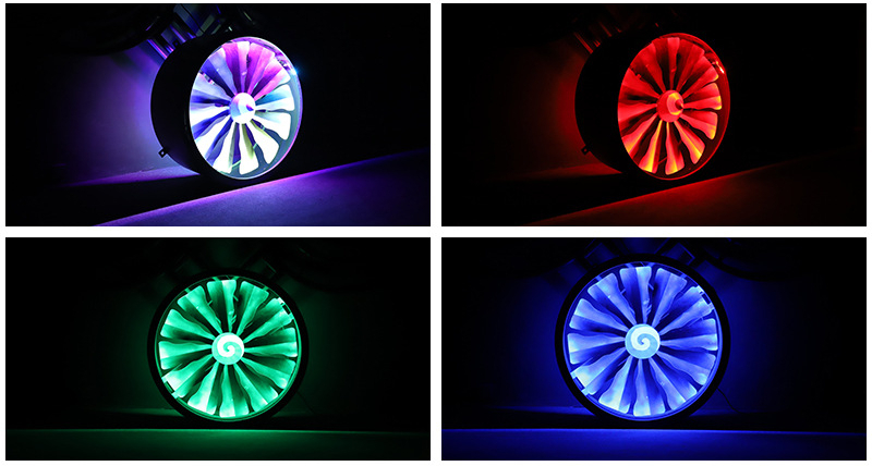 hohao new aircraft engine fan light led fullcolor discoloration rotating windmill stage background light bar atmosphere lighting 1 year free warranty