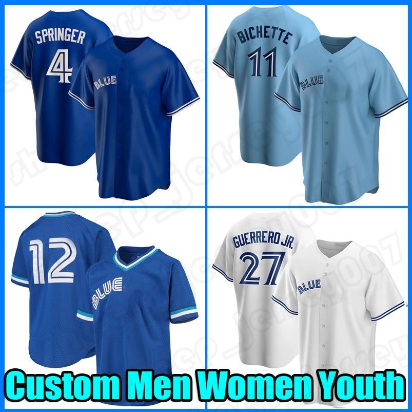27 Vladimir Guerrero Jr Custom Bo Bichette Toronto Baseball George Springer Jays Jersey Yusei Kikuchi Cavan Biggio Randal Grichuk Blue Hyun-Jin Ryu Nate Pearson, Custom men(lanniao)
27 Vladimir Guerrero Jr Custom Bo Bichette Toronto Baseball George Springer Jays Jersey Yusei Kikuchi Cavan Biggio Randal Grichuk Blue Hyun-Jin Ryu Nate Pearson, Custom men(lanniao)