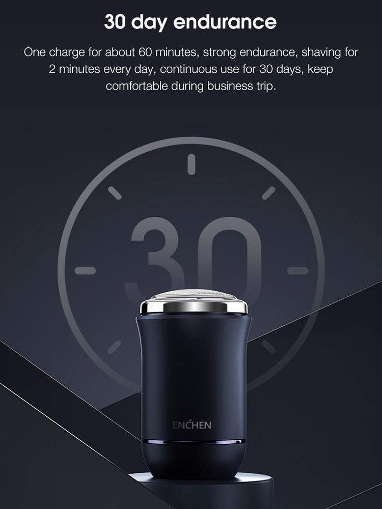 ENCHEN Mini Electric Face Shaver For Men Rechargeable Shaving Beard Machine Wet-Dry Dual Use Waterproof Traveller Electric Razor 220322