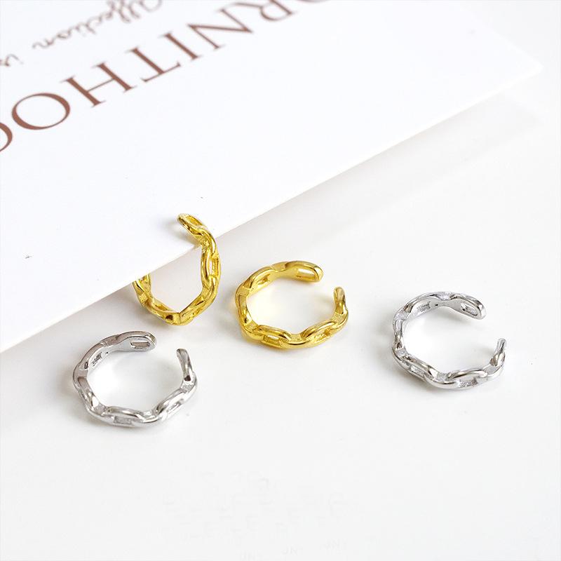 Clip-on & Screw Back Real 925 Sterling Silver Hollow Ear Cuff Earrings Chain Pattern Non-pierced Cartilage For WomenClip-on
Clip-on & Screw Back Real 925 Sterling Silver Hollow Ear Cuff Earrings Chain Pattern Non-pierced Cartilage For WomenClip-on