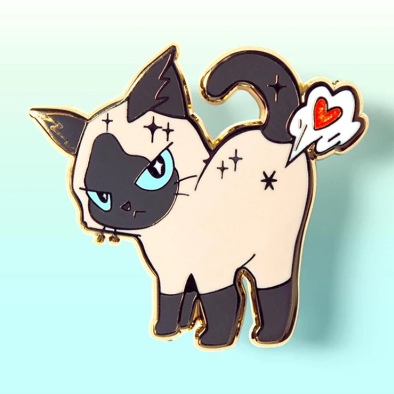 Cartoon cute Siamese cat love Enamel Badge Brooch fashion couple anti light pin, As picture
Cartoon cute Siamese cat love Enamel Badge Brooch fashion couple anti light pin, As picture