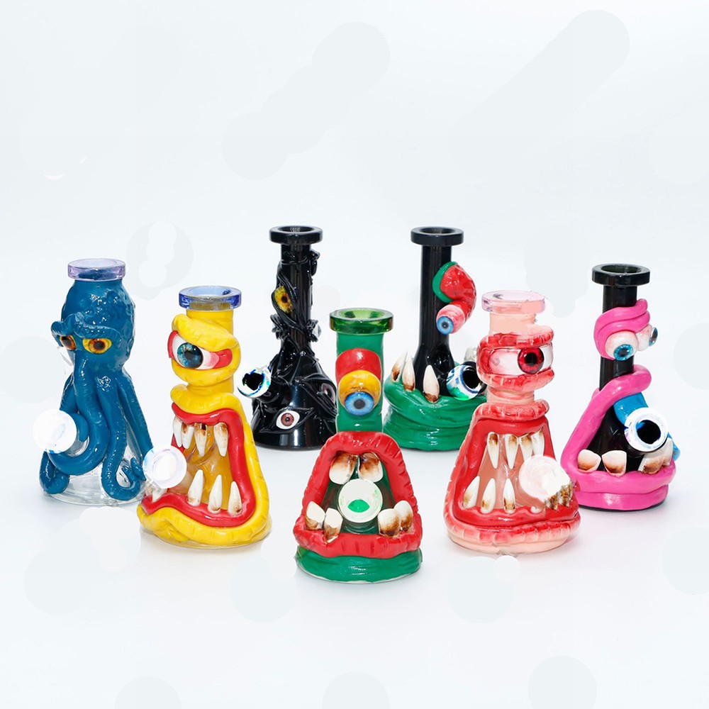3D Monster Beaker Bong Hookah 8 inch 5mm New Design Unique Glass Water Pipe Cool Hand Painting Dab Rig Oil Rig
3D Monster Beaker Bong Hookah 8 inch 5mm New Design Unique Glass Water Pipe Cool Hand Painting Dab Rig Oil Rig