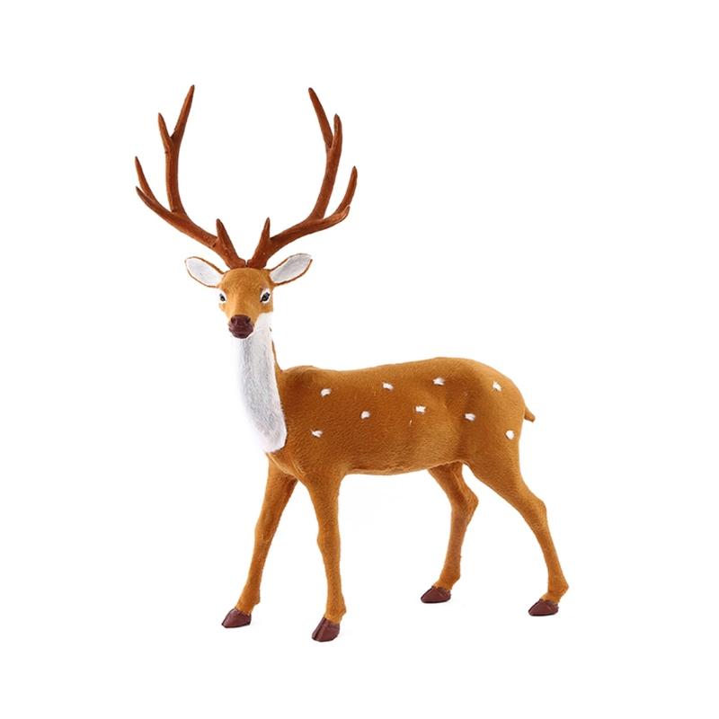 

Party Decoration 50LB 15/20/25/30/35cm Simulation Plush Reindeer Christmas Deer Xmas Elk Decorations For Home Merry Year Ornaments