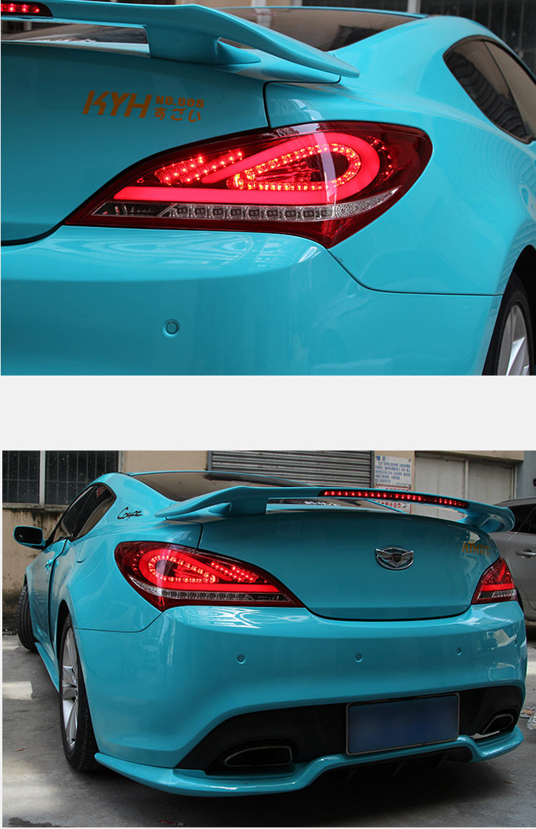 LED Taillights Assembly For Hyundai Genesis Coupe 2009-13 Tail Lamps With Dynamic Turning Lights Brake Reverse lights