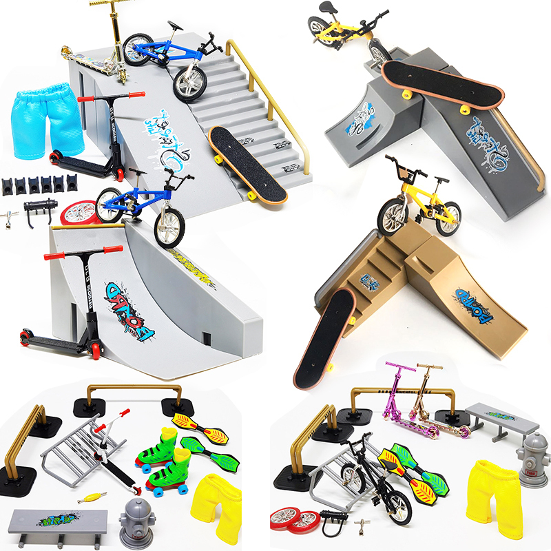 Mini Finger Skateboards Skate Ramp Parts Set Toy Finger Bike Bicycle Fingers Scooter Two Wheel Scooter Board Skate Park Toys 220622
Mini Finger Skateboards Skate Ramp Parts Set Toy Finger Bike Bicycle Fingers Scooter Two Wheel Scooter Board Skate Park Toys 220622