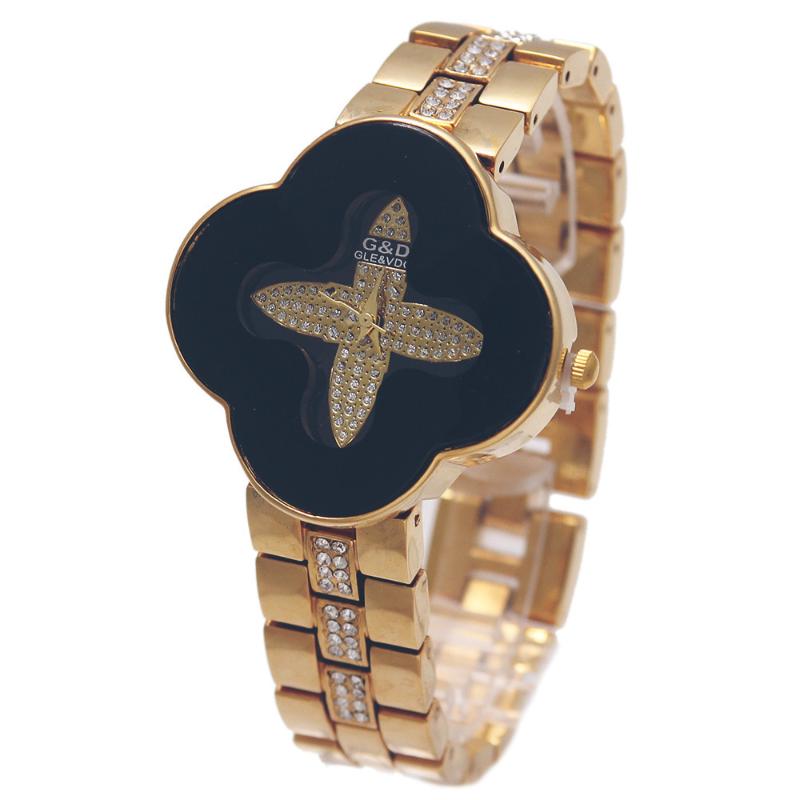 Wristwatches G&D Women's Watches Quartz Four-leaved Clover Ladies Bracelet Watch Stainless Steel Relogio Feminino Relojes MujerWrist, White
Wristwatches G&D Women's Watches Quartz Four-leaved Clover Ladies Bracelet Watch Stainless Steel Relogio Feminino Relojes MujerWrist, White