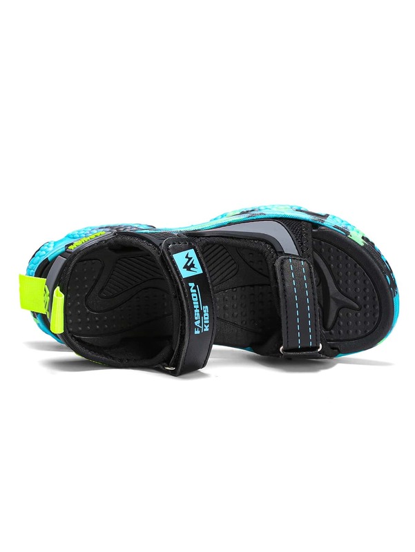 Boys Letter Detail Colorblock Sports Sandals SHE