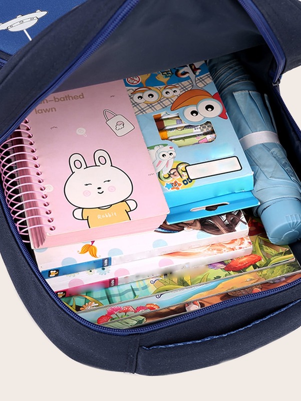 Boys Astronaut & Letter Graphic Functional Backpack SHE