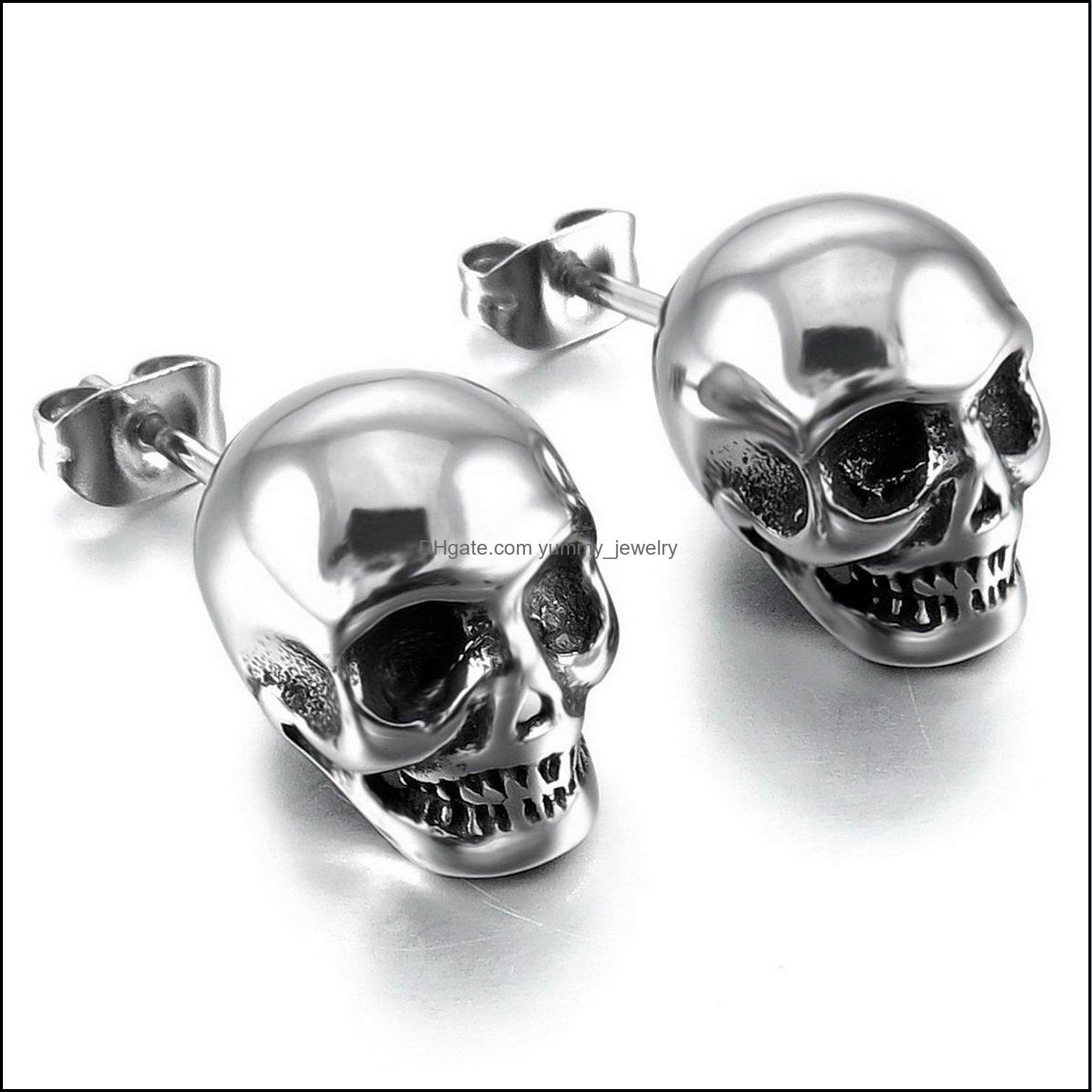 Stud Earrings Jewelry Vintage Mens Stainless Steel Gothic Skl Punk Rock Ear Piercing Sier Tone With A Veet Bag Drop Delivery 2021 2Hwgn
Stud Earrings Jewelry Vintage Mens Stainless Steel Gothic Skl Punk Rock Ear Piercing Sier Tone With A Veet Bag Drop Delivery 2021 2Hwgn