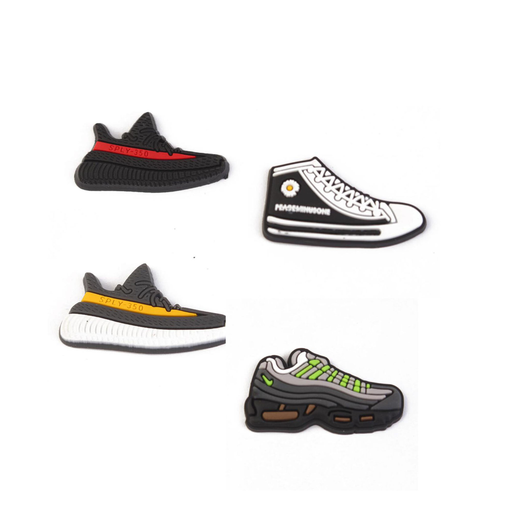 wholesale sport shoe charms pvc soft rubber shoecharms buckle diy shoe flower accessories reusable mix