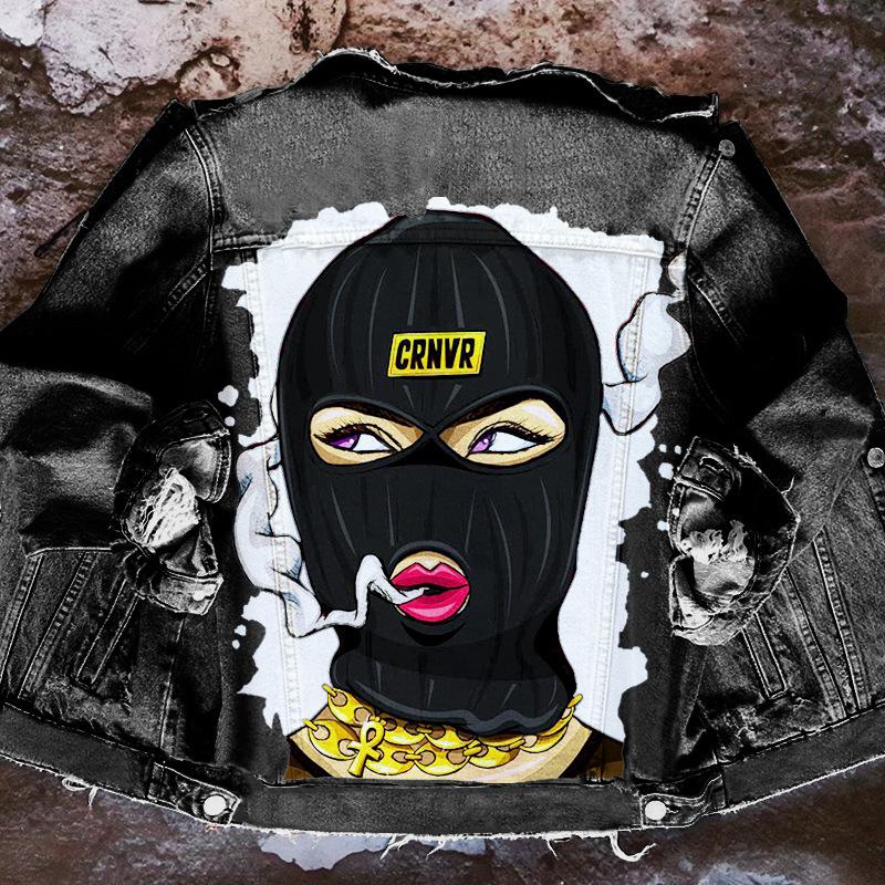 Women' Jackets Women' Retro Street Style Autumn And Winter Long-sleeved Printing Foreign Trade Denim Jacket Single-breasted SpotWomen, Black
Women' Jackets Women' Retro Street Style Autumn And Winter Long-sleeved Printing Foreign Trade Denim Jacket Single-breasted SpotWomen, Black