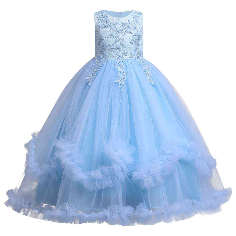 Girls Dresses Birthday party Formal Evening Gown Princess Dress Flower Girls teens Children Clothing For Girl Clothes Y220510