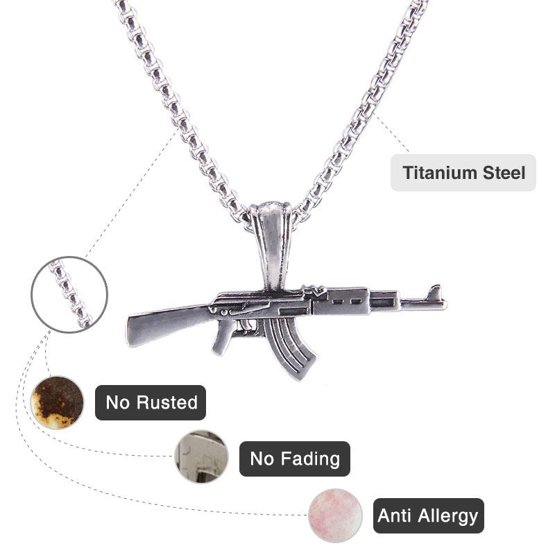 Chains Retro Hip Hop Punk Style Charm Stainless Steel Necklace Personality Machine Gun Pendant Jewelry AccessoriesChains ChainsChains
Chains Retro Hip Hop Punk Style Charm Stainless Steel Necklace Personality Machine Gun Pendant Jewelry AccessoriesChains ChainsChains