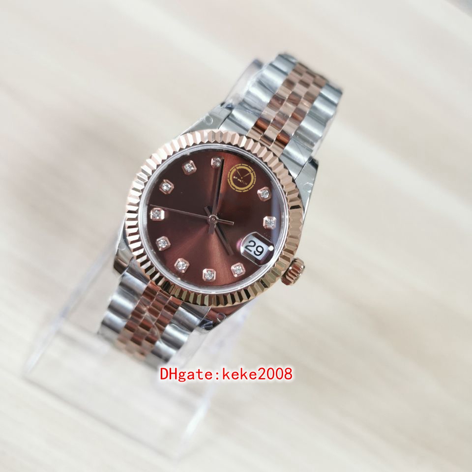 Super BPF Ladies Wristwatches 278274 31mm Diamond Brown Dial Two tones Stainless Steel Sapphire jubilee bracelet Automatic mechanical Women's Watch Watches, Box
Super BPF Ladies Wristwatches 278274 31mm Diamond Brown Dial Two tones Stainless Steel Sapphire jubilee bracelet Automatic mechanical Women's Watch Watches, Box