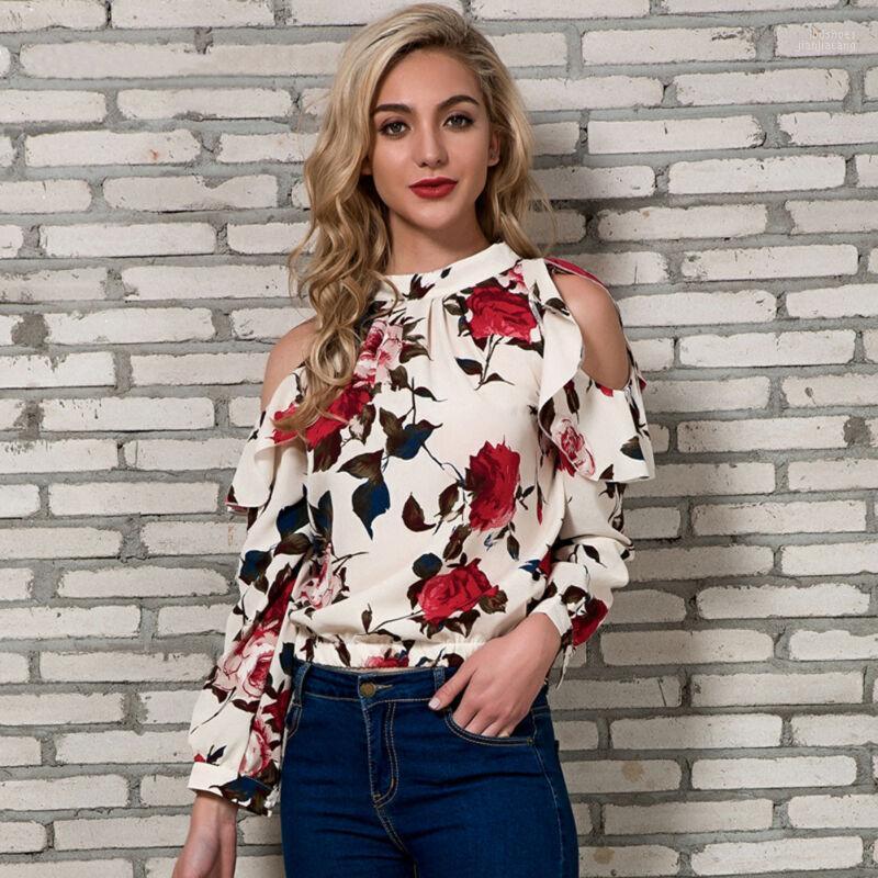 Women' Blouses & Shirts Women Ruffle Chiffon Long Sleeve Blouse Shoulder Hole Shirt Summer Beach Blusas Sexy Black Top Mujer Autumn Nice
Women' Blouses & Shirts Women Ruffle Chiffon Long Sleeve Blouse Shoulder Hole Shirt Summer Beach Blusas Sexy Black Top Mujer Autumn Nice
