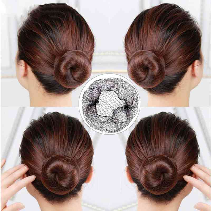 NXY Temporary Tattoo 20pcs Disposable 5mm Nylon Hairnet Nets for Wigs Weave Invisible Soft Lines Dancing Bun Styling Tool