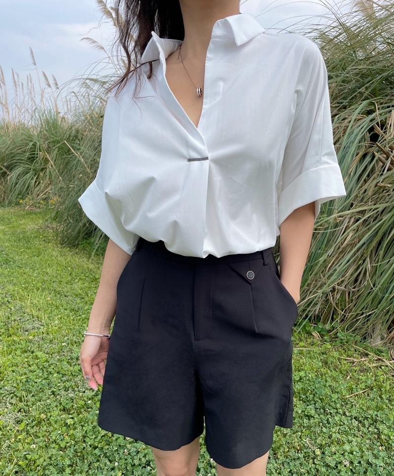 Women's Blouses & Shirts Neck V-Neck Chain Bat Short Sleeve White Shirt Top WomenWomen's
Women's Blouses & Shirts Neck V-Neck Chain Bat Short Sleeve White Shirt Top WomenWomen's