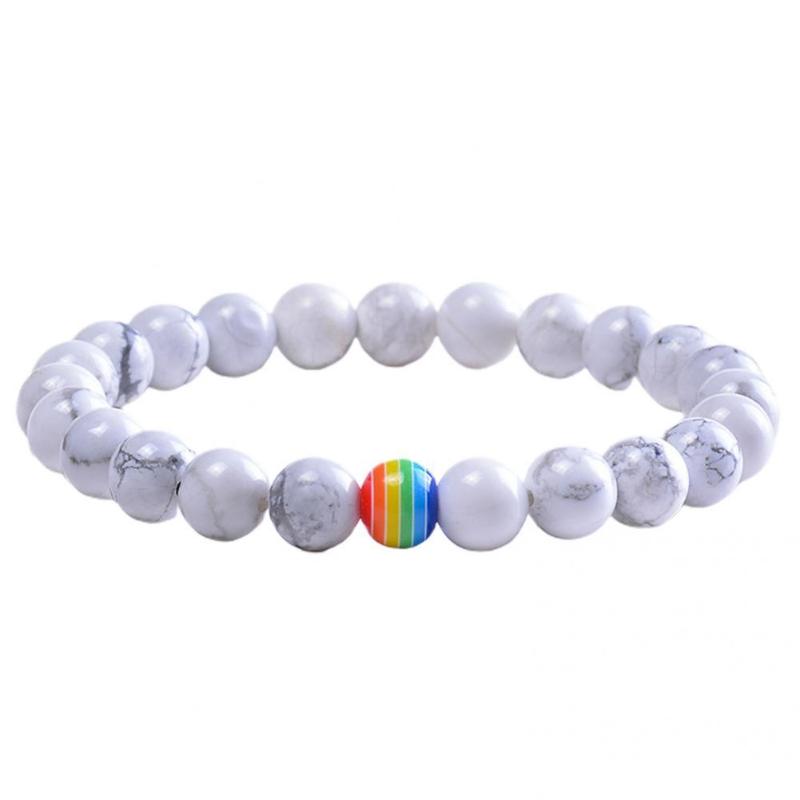 Bangle Charming Compact Multicolor Stone Stretchy Bracelet Fashion Jewelry