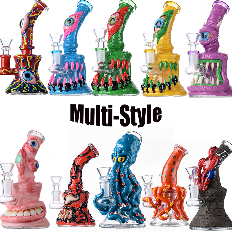 Halloween Style Hookahs Octopus Unique Heady Glass Bong Showerhead Perc Beaker Bongs Eyes Style Oil Dab Rig Wax Rigs Water Smoking Pipe With Bowl
Halloween Style Hookahs Octopus Unique Heady Glass Bong Showerhead Perc Beaker Bongs Eyes Style Oil Dab Rig Wax Rigs Water Smoking Pipe With Bowl