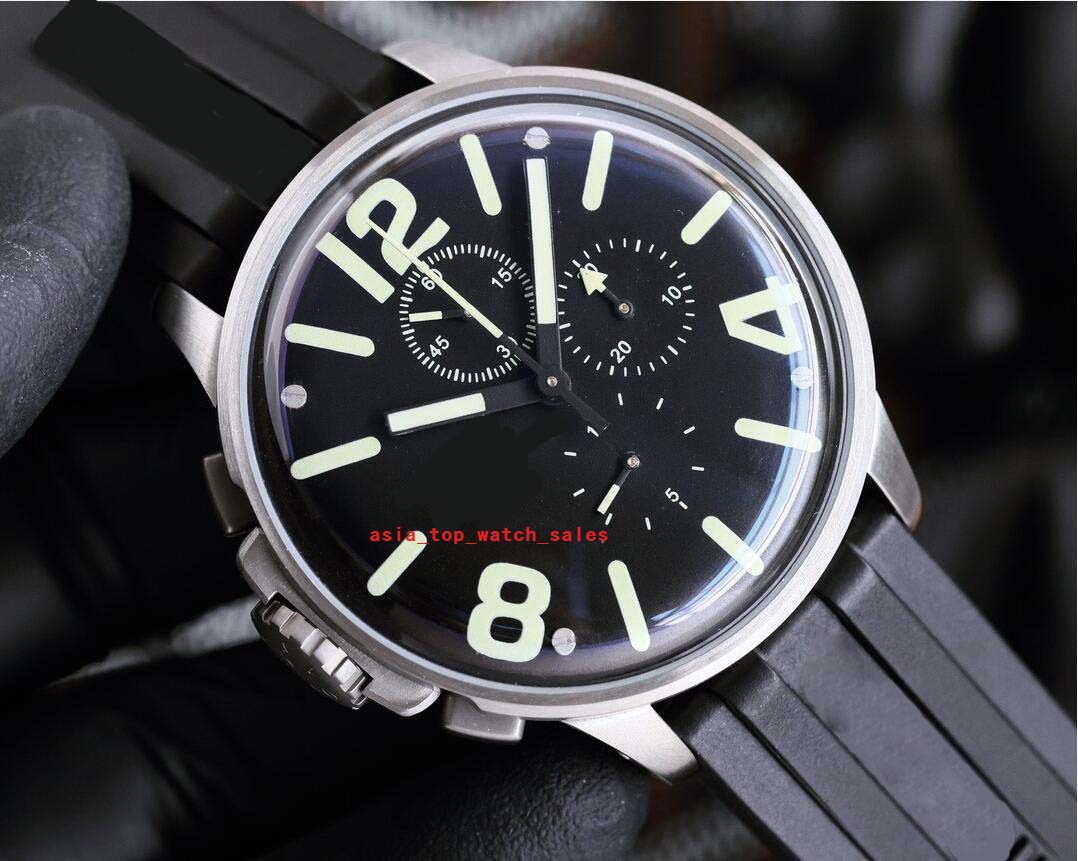 classic style men Wristwatches 45mm black dial Japan Quartz Chronograph Refined steel case Premium rubber strap High Quality 8111-A Mens Watches
classic style men Wristwatches 45mm black dial Japan Quartz Chronograph Refined steel case Premium rubber strap High Quality 8111-A Mens Watches