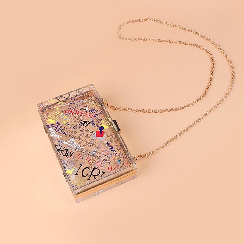 Evening Bags Autumn Style Hand-painted Graffiti Acrylic Temperament Simple Shoulder Bag Transparent Square Crossbody Woman, Main drawing
Evening Bags Autumn Style Hand-painted Graffiti Acrylic Temperament Simple Shoulder Bag Transparent Square Crossbody Woman, Main drawing