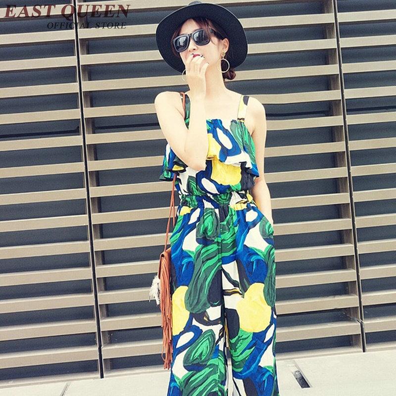 Women' Jumpsuits & Rompers Bohemian Jumpsuit Women Floral Print Rufffles Romper For Comfortable Loose Knitted NN0216 YEWomen