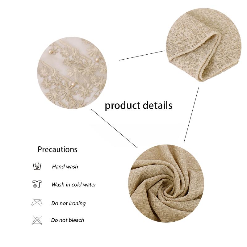 Headband Maxi ScarvesScarves Hijab Scarves Stretchy go Shawls Muslim Cotton Beads Bandhnu Scarf Lace Islamic Wraps scarf designers