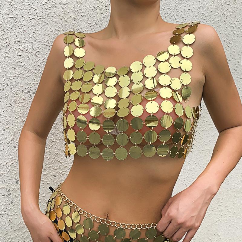 Women's Tanks & Camis Shiny Sequins Bikini Belly Chain For Women Harness Bra Chest Neck Body Sexy Summer Festival Outfit Y2k ClothingWomen's, 01
Women's Tanks & Camis Shiny Sequins Bikini Belly Chain For Women Harness Bra Chest Neck Body Sexy Summer Festival Outfit Y2k ClothingWomen's, 01