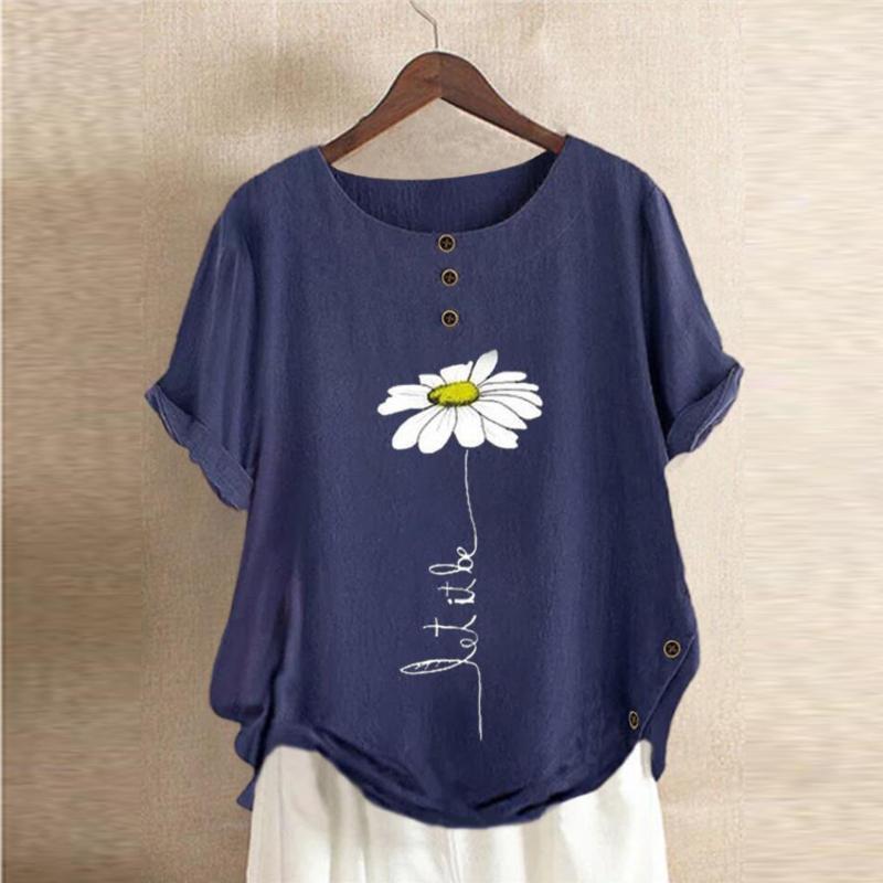 Women's Shirt Plus Size Vintage Women Short Sleeve Cotton Linen O-Neck Print Blouse Top Blusas Mujer De Moda 2022 Blouses & Shirts, Green
Women's Shirt Plus Size Vintage Women Short Sleeve Cotton Linen O-Neck Print Blouse Top Blusas Mujer De Moda 2022 Blouses & Shirts, Green