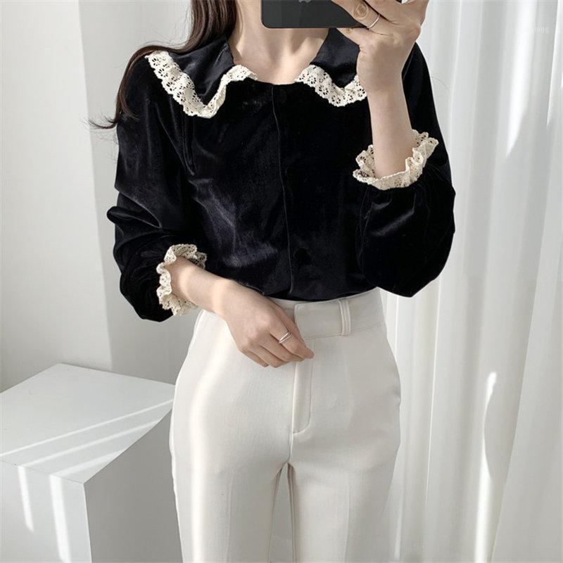 Fashion Chic Velvet Lace Tops Casual Women OL Shirt Loose Blouse Work Shirts Blusas Long Sleeve Turn-down Collar Full Women's Blouses &, Photo color
Fashion Chic Velvet Lace Tops Casual Women OL Shirt Loose Blouse Work Shirts Blusas Long Sleeve Turn-down Collar Full Women's Blouses &, Photo color