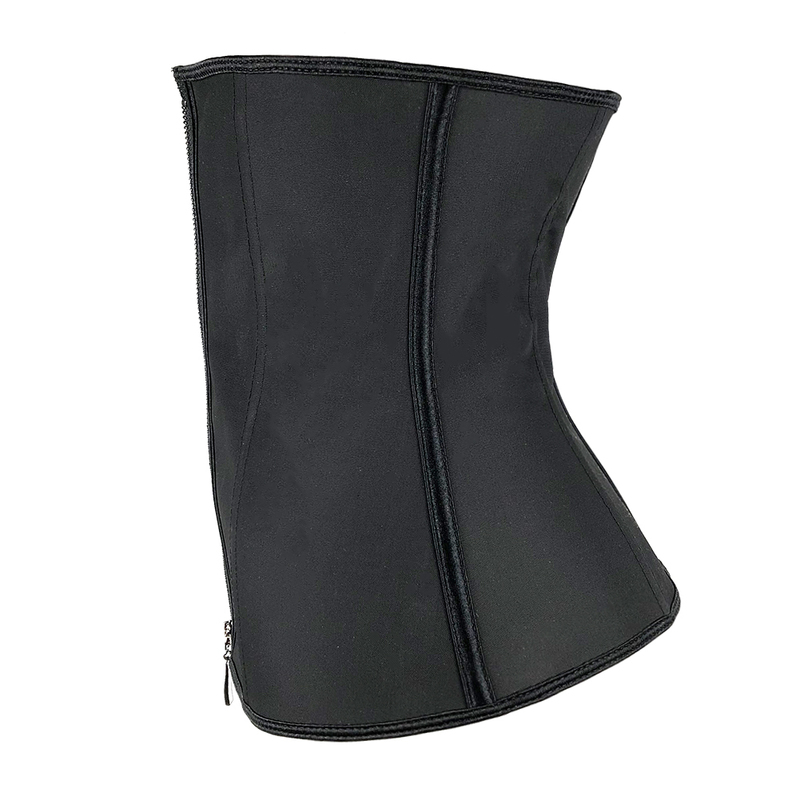 XXS-6XL Women Latex Rubber Waist Trainer Body Shaper Hook Zipper Bustiers Waist Cincher Tops Slimming Shapewear Girdle Slim Belt 220506