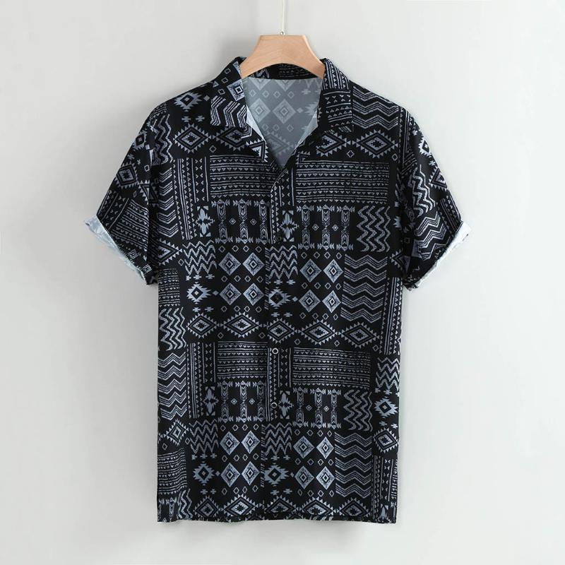 Men's Casual Shirts Print Hawaiian Aloha Shirt Men Summer Short Sleeve Beach Fashion Lapel Leaf Boho Top Blouse 2022, Black
Men's Casual Shirts Print Hawaiian Aloha Shirt Men Summer Short Sleeve Beach Fashion Lapel Leaf Boho Top Blouse 2022, Black