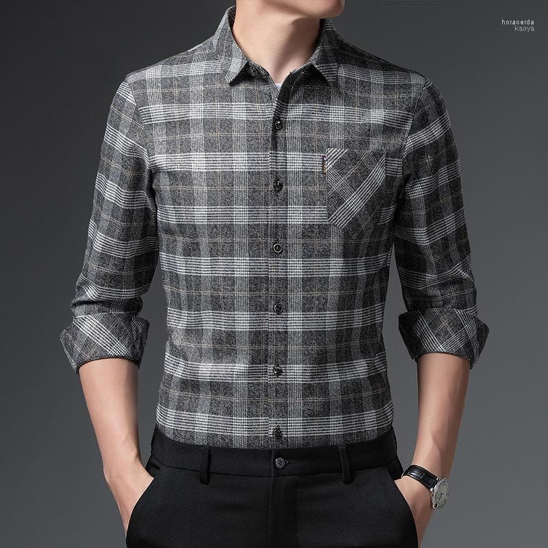 Men's Dress Shirts High-quality Luxury Long-sleeved Dad Outfit Fashion Korean Casual Plaid Mens For Men Hora22, Grey
Men's Dress Shirts High-quality Luxury Long-sleeved Dad Outfit Fashion Korean Casual Plaid Mens For Men Hora22, Grey
